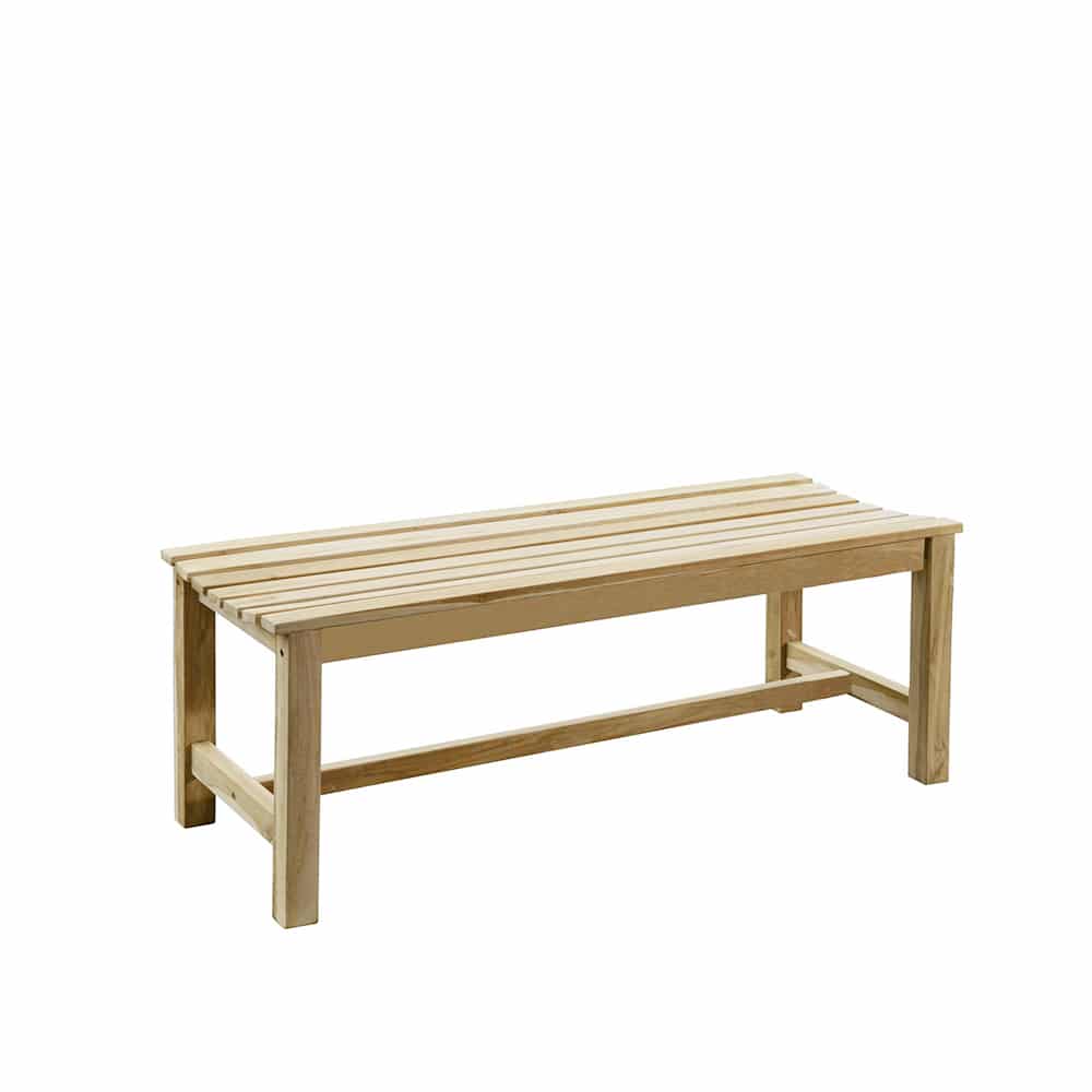 Bänk utan rygg, teak, natur