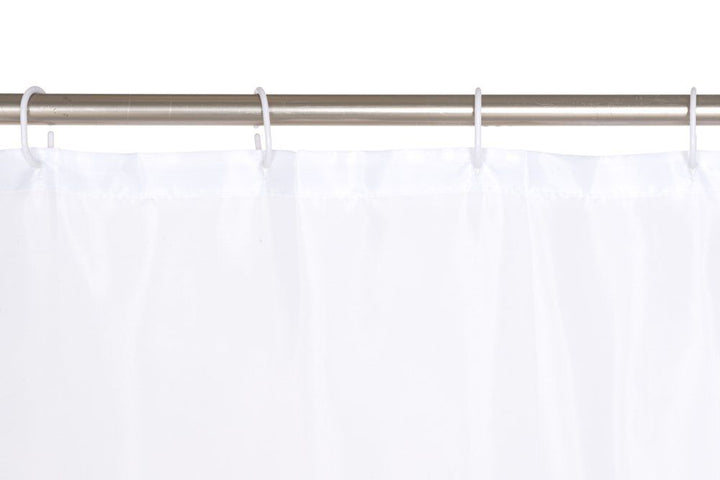 4Living - Duschdraperi 180 x 200 med ringar vit