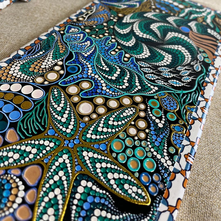 Keramisk serveringsbräda 14,5x40 cm 4 ass.