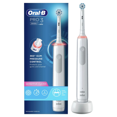 Oral B - tandborste Pro 3 3000 vit Sensitive