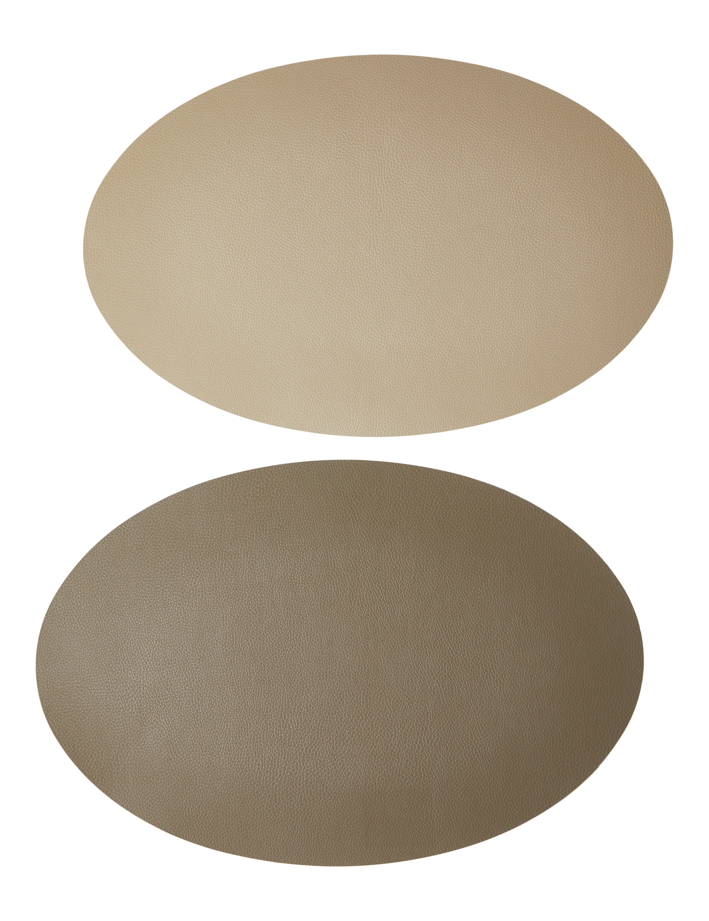 Bordstablett - Curve PU mjuk 41x33 cm - Beige/taupe vändbar
