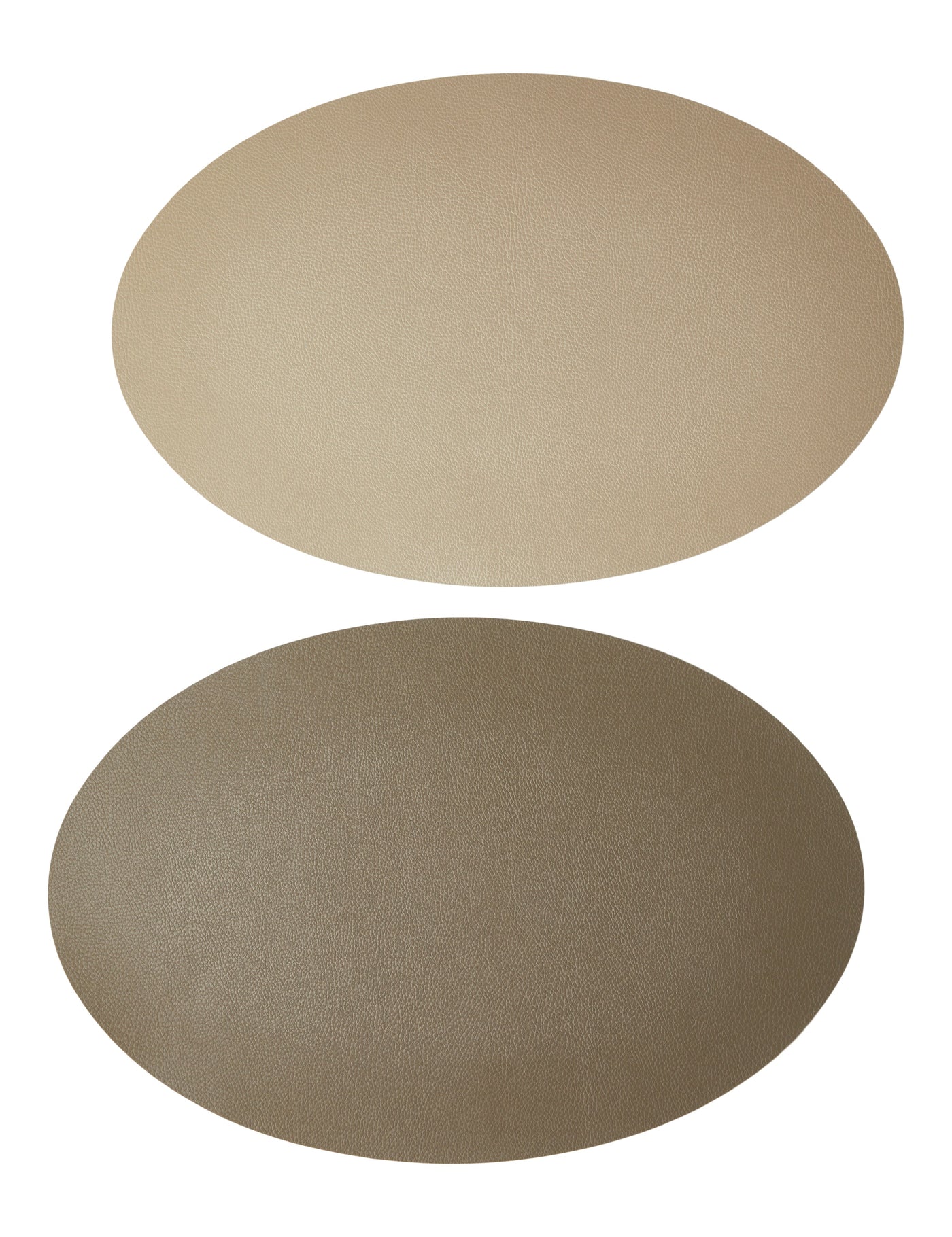 Bordstablett - Curve PU mjuk 41x33 cm - Beige/taupe vändbar