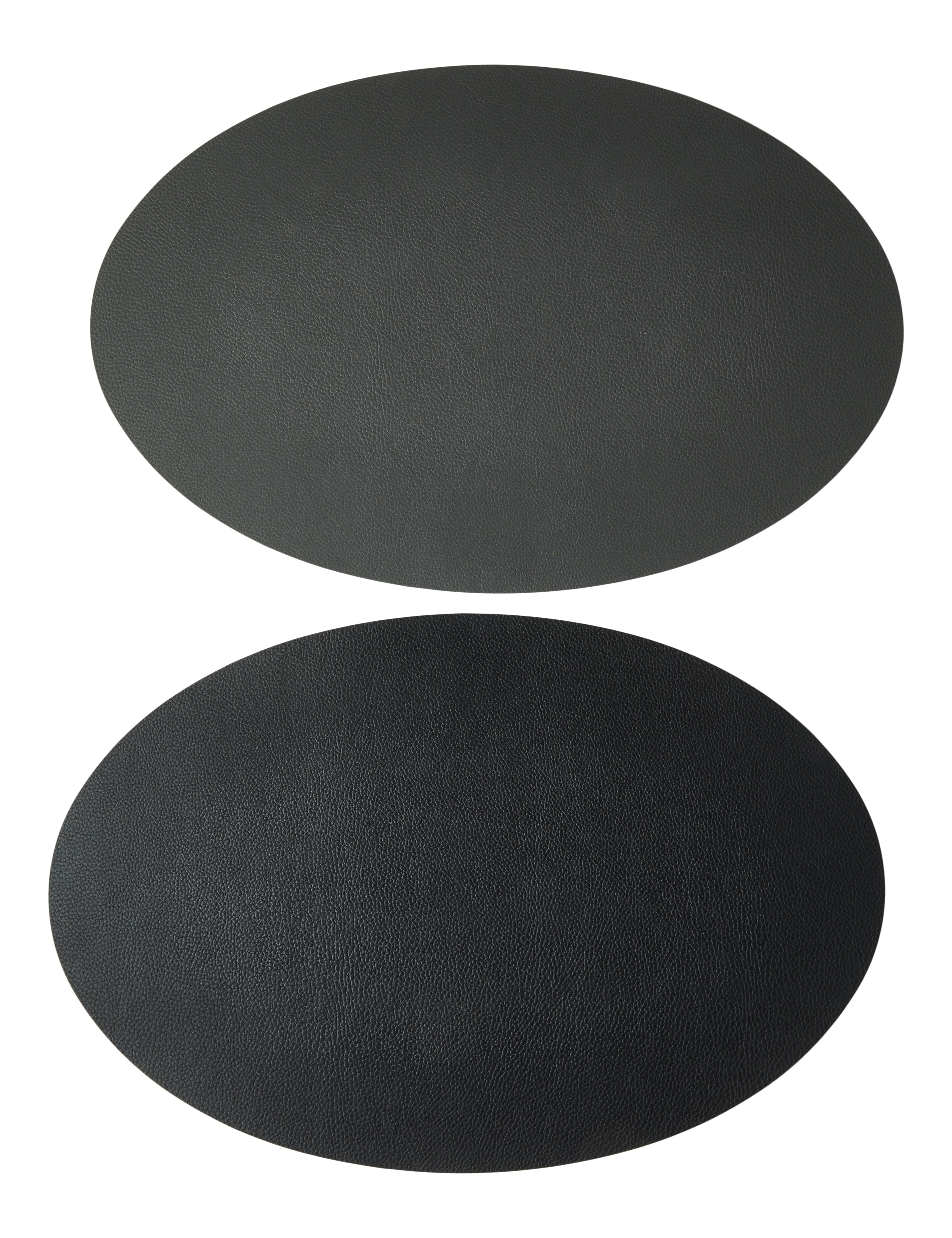 Bordstablett - Curve PU mjuk 41x33 cm mörk - Grå/svart vändbar