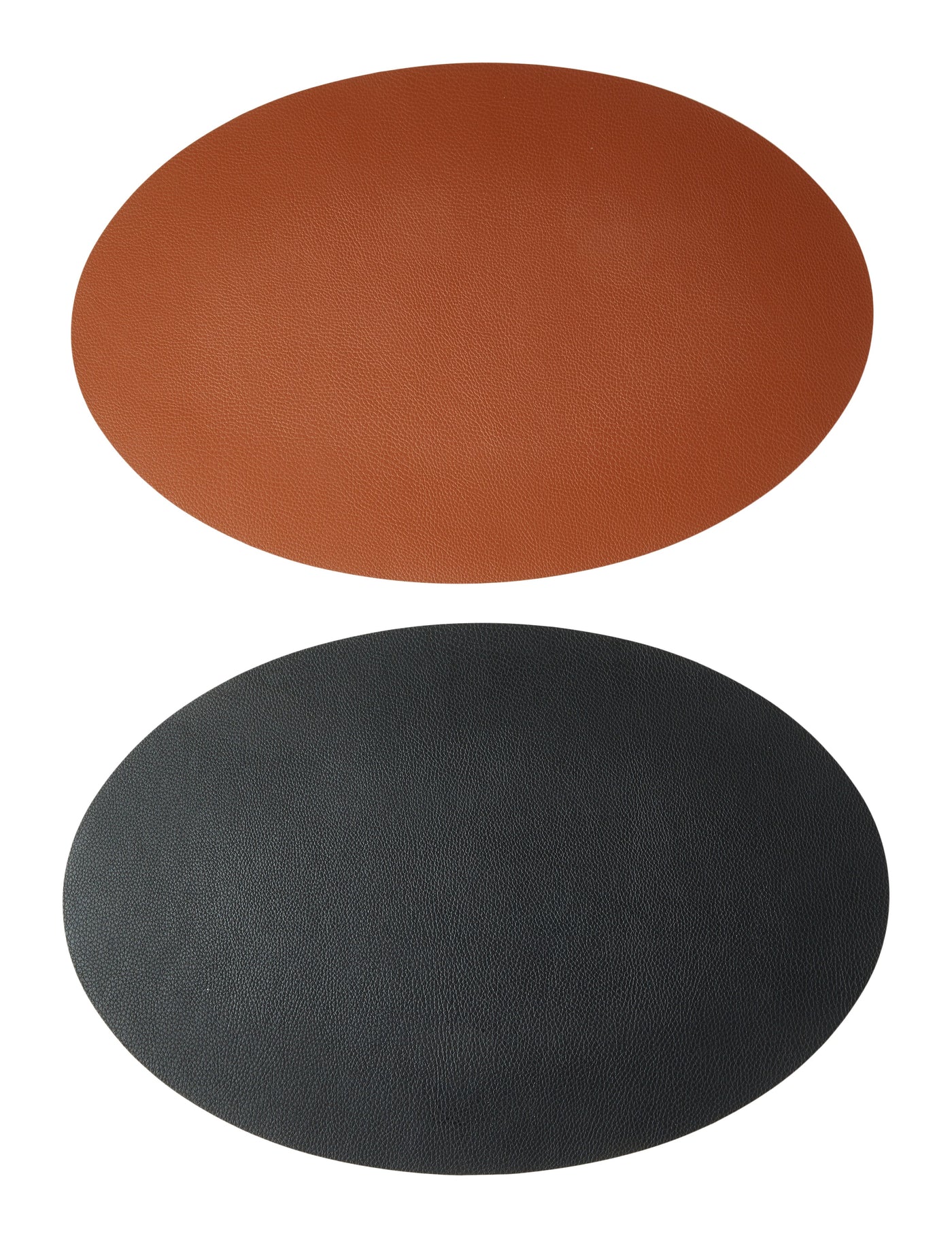 Bordstablett - Curve PU mjuk 41x33 cm - Cognac/svart vändbar