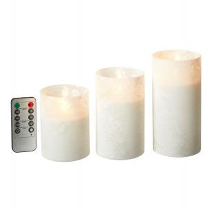 LED-cylinderglas 3 st. - med fjärrkontroll