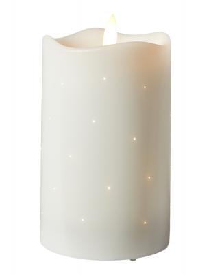 LED-blocklampa - Twinkle plast vit - liten