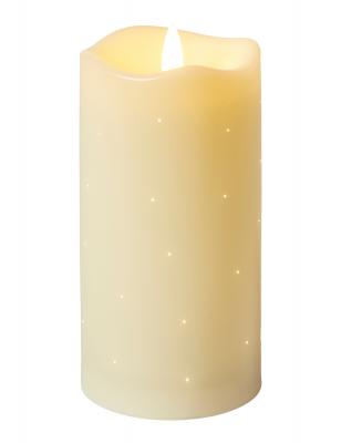 LED-blocklampa - Twinkle plast vit - stor