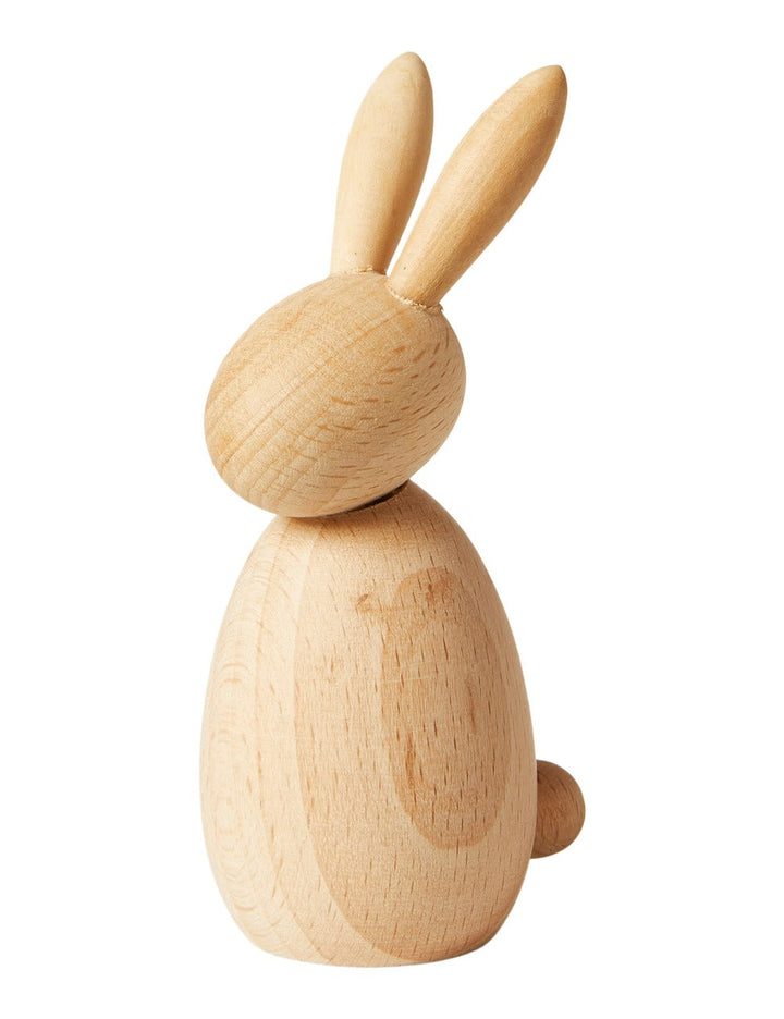 Kanin sittande H10 cm bok natur