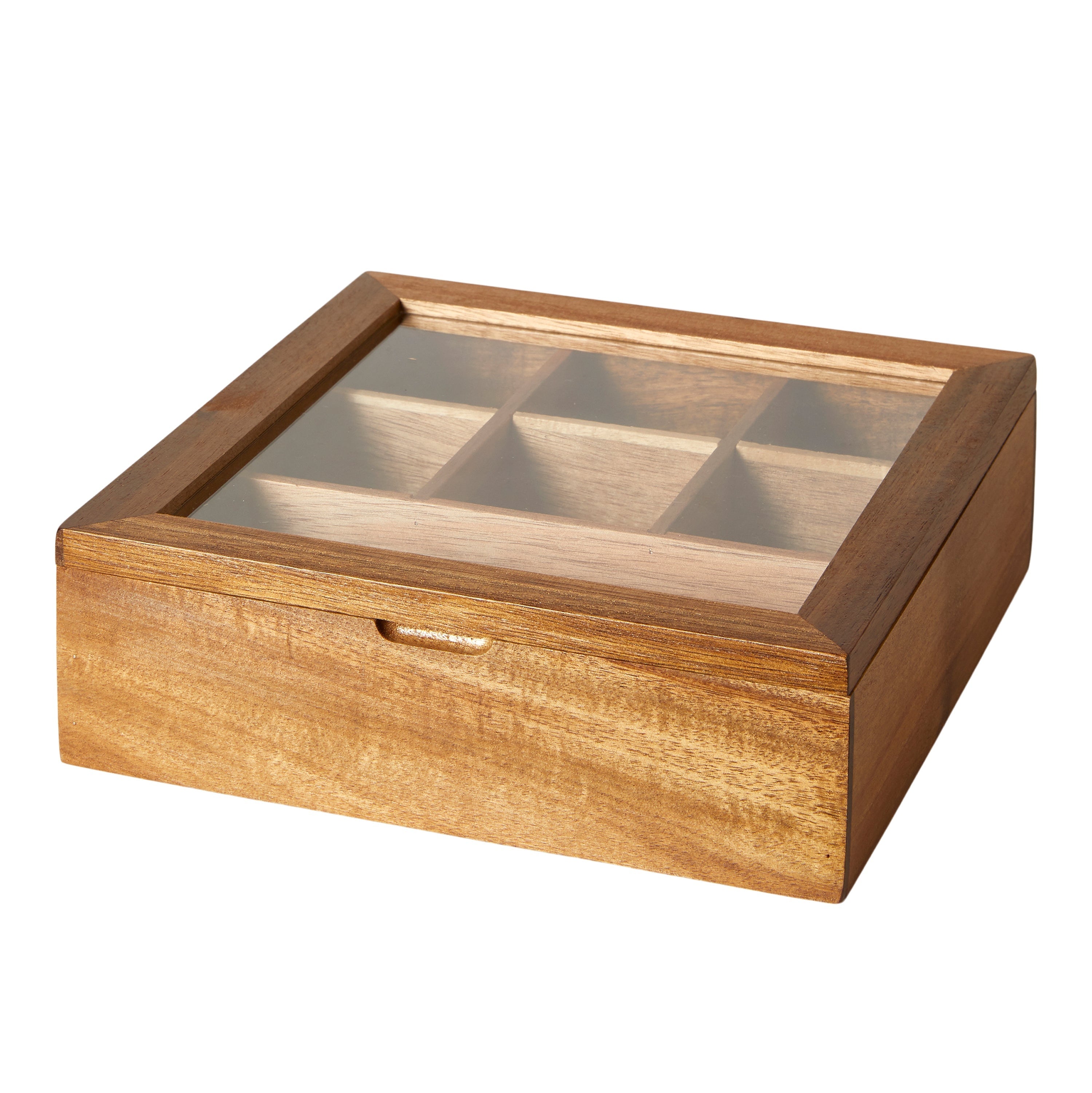 Telåda med 7 fack - i akaciaträ