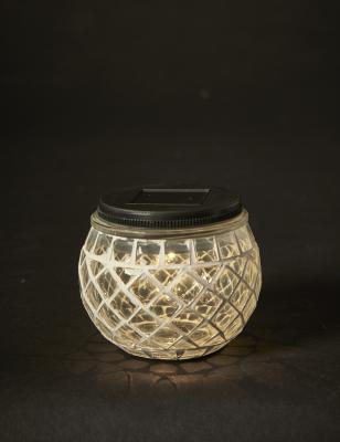 Solcellslampa i mosaik Ø10xH9 cm klar