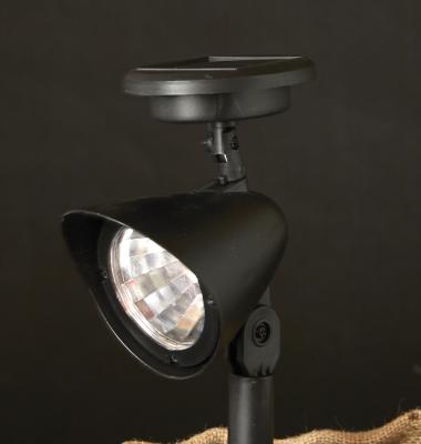 Solar trädgårdsspot 13x8,5x27 cm svart plast 4 st.