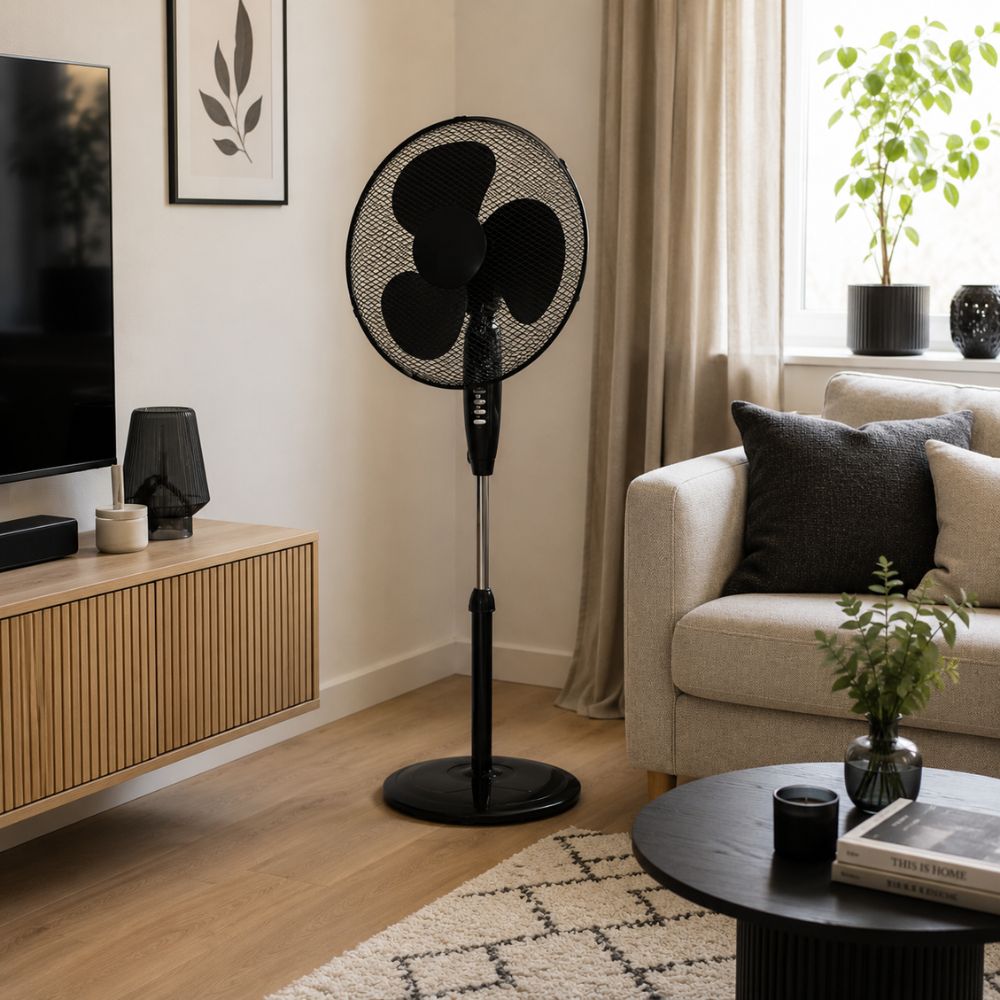 ECG FS 40a RB – Golvfläkt Ø40 cm – Svart