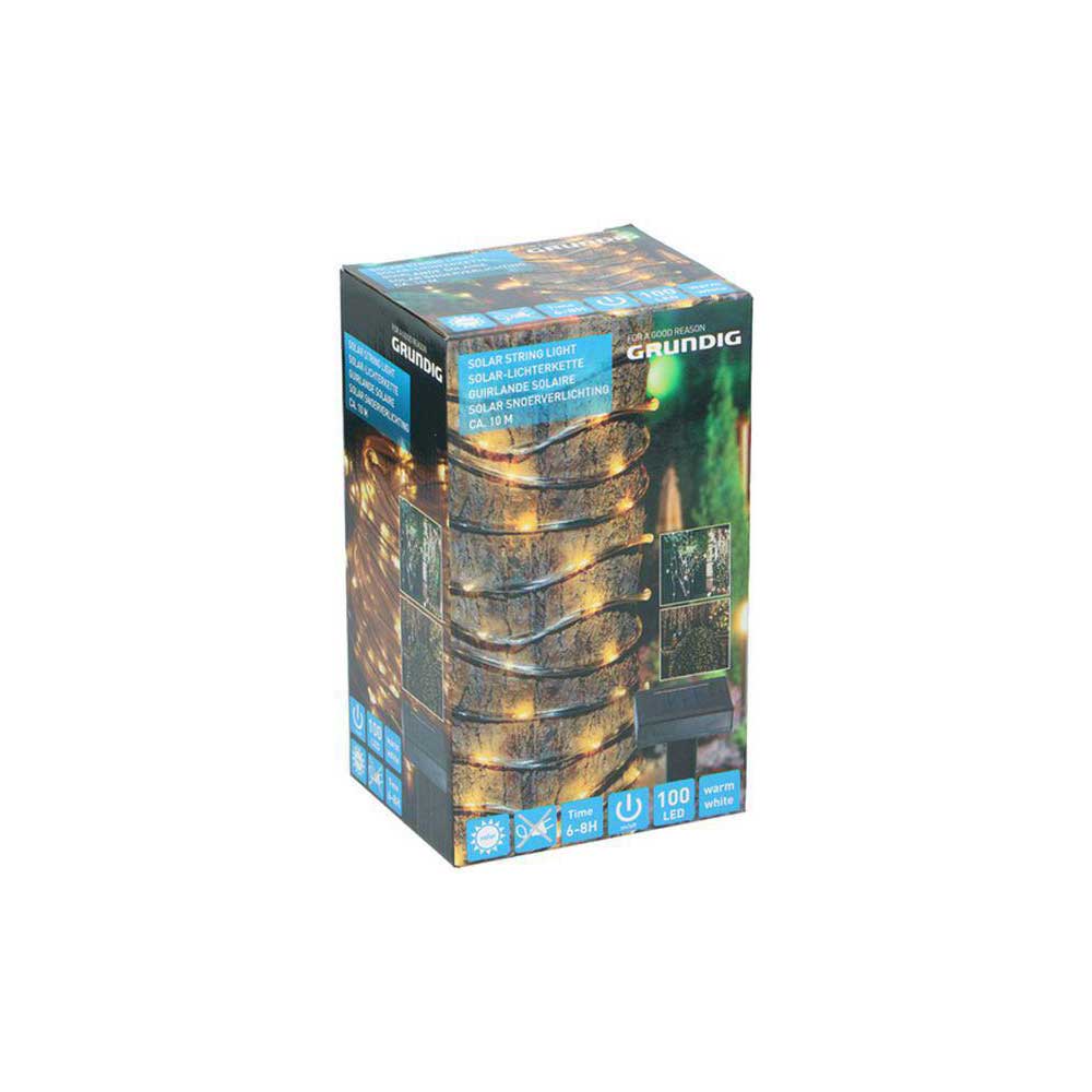 Grundig solcellslampa slang 100 LED 10 m