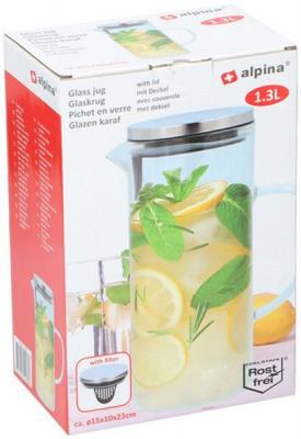 Alpina - Glaskanna med lock 1,3 L