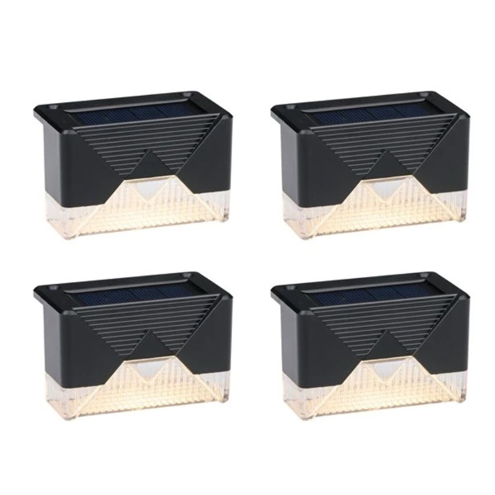 Solar lamper til trapper og hegn - 4 stk.