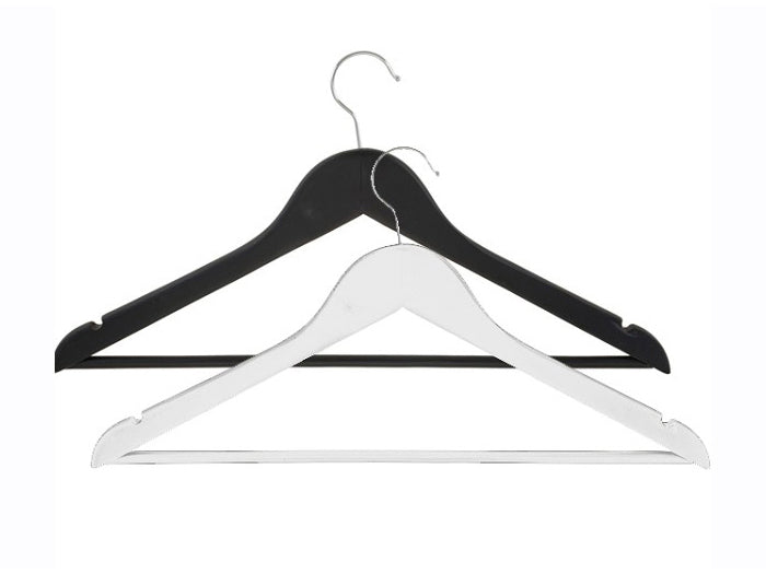 Trähängare - 4 st - Diverse Svart/vit