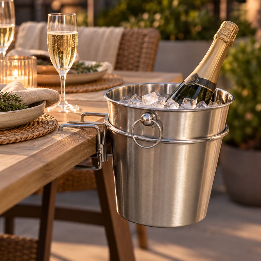 Champagnekylare med hållare