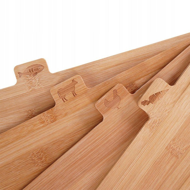 Excellent Houseware - Skärbrädesuppsättning 5 delar. Bambu