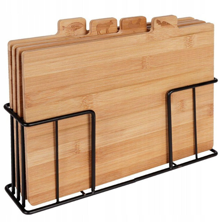 Excellent Houseware - Skärbrädesuppsättning 5 delar. Bambu