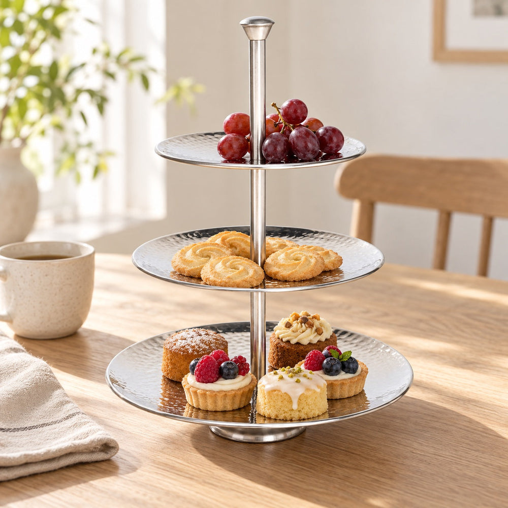 Etagere 3 etager hamret metal derhjemme