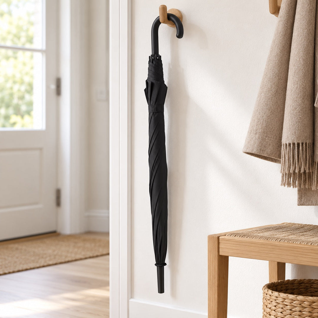 Paraply 58 cm sort derhjemme