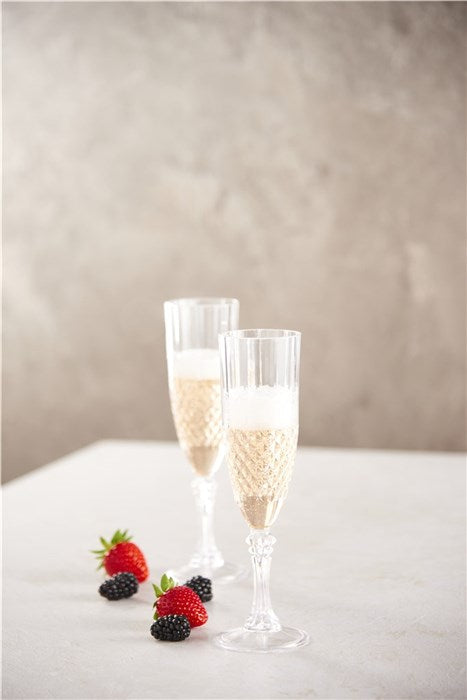 Dag - Champagneglas 25 cl 2 st - Klar plast