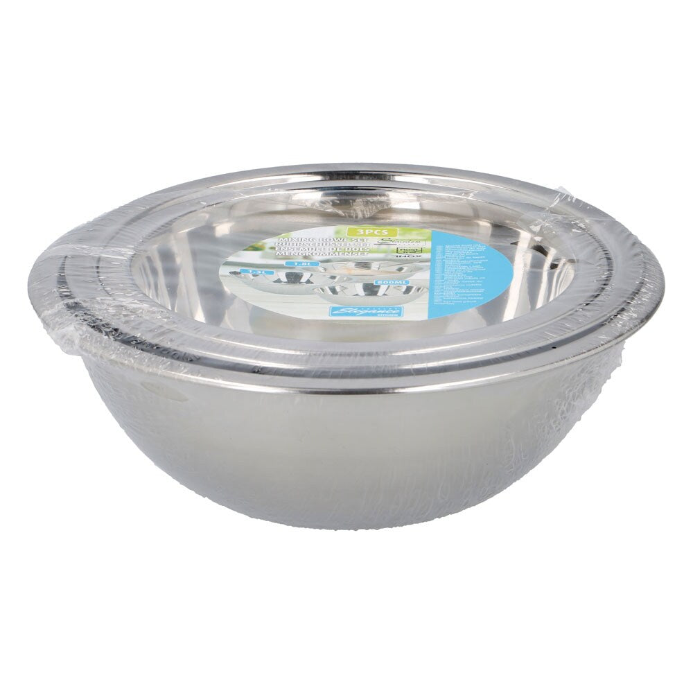 Cuisine Elegance - Blandningsskålar i stål - 3 st.