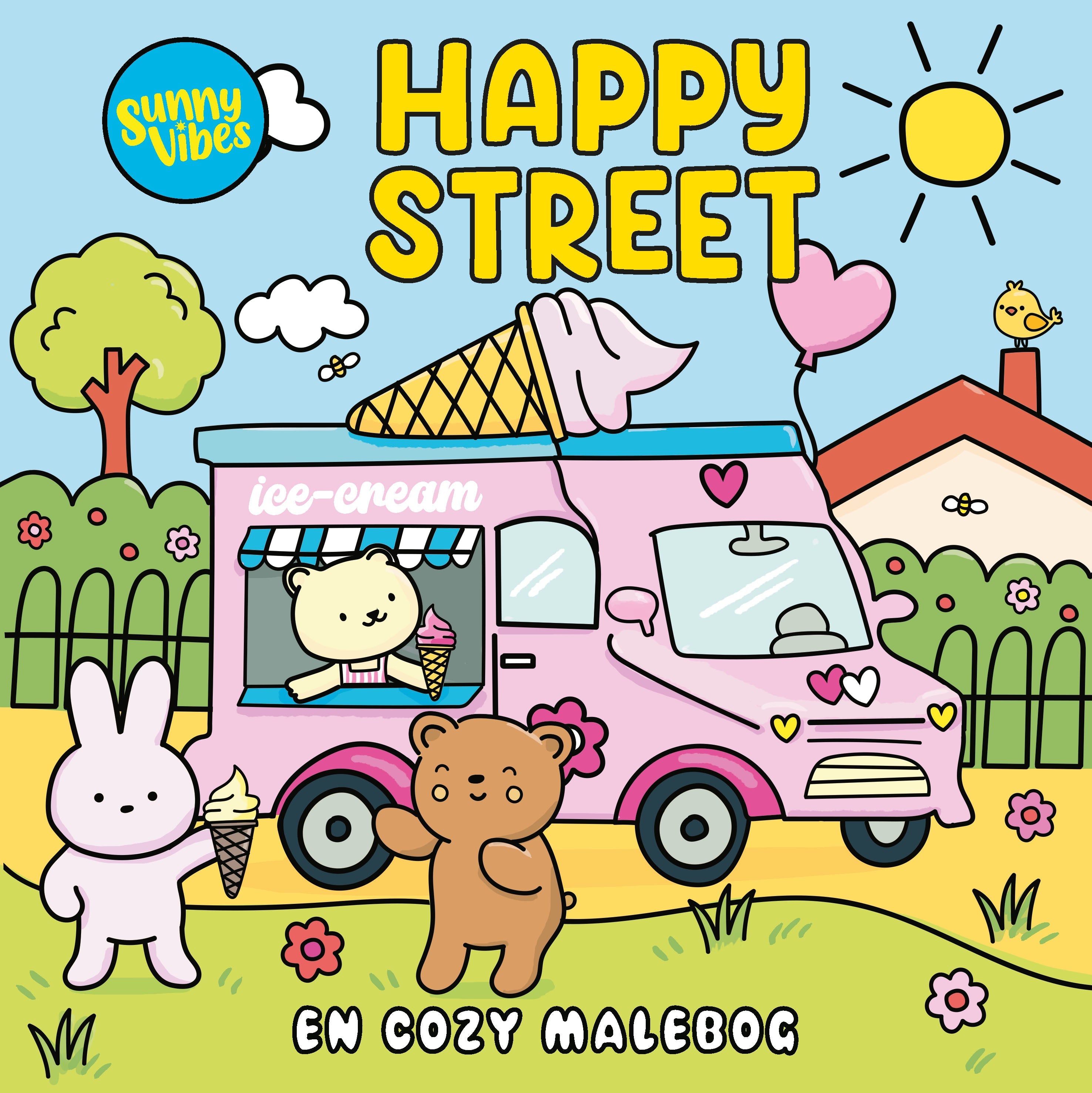 Mysig målarbok - Sunny Vibes: Happy Street