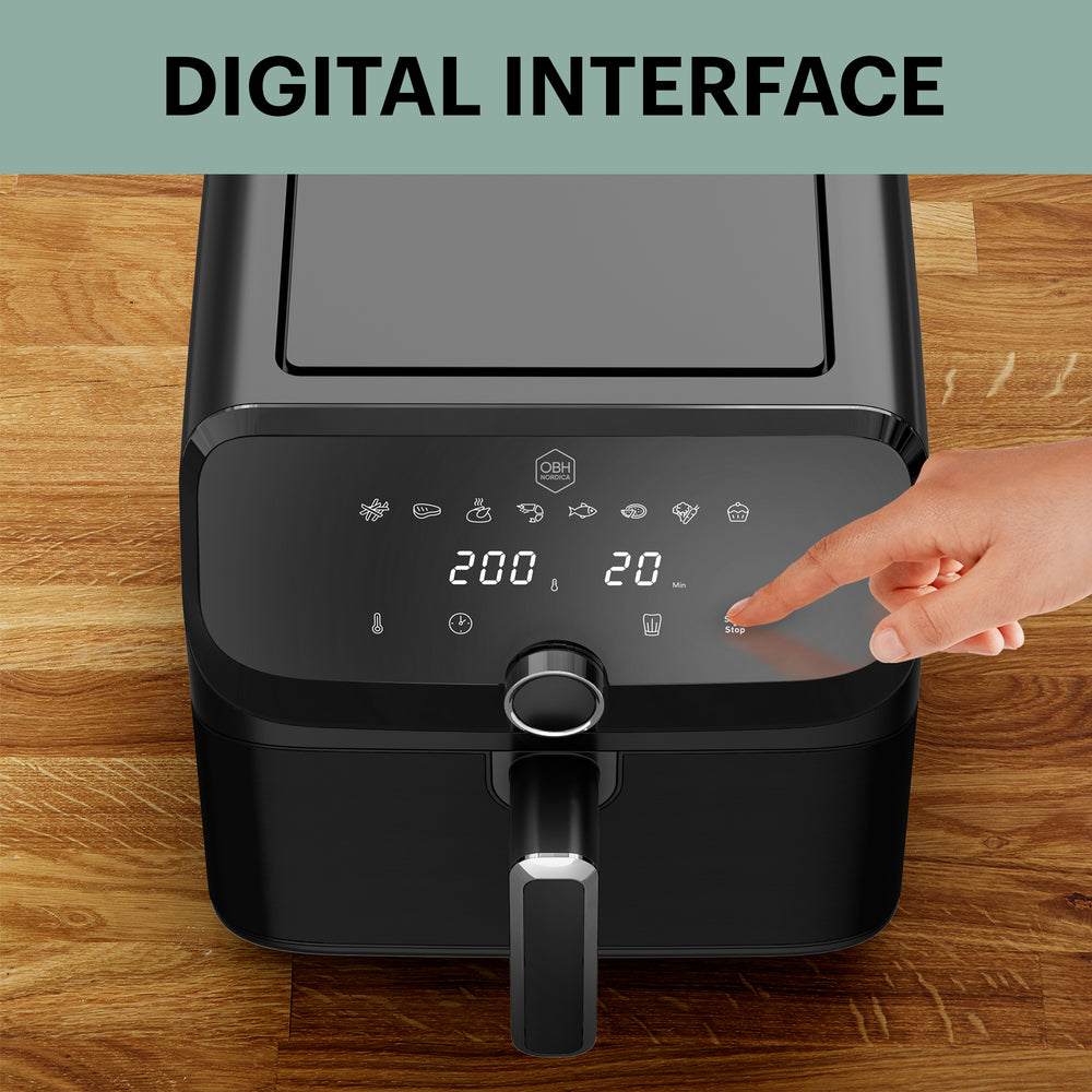 OBH Nordica - Easy Fry Mega Air Fryer 7,5 L svart