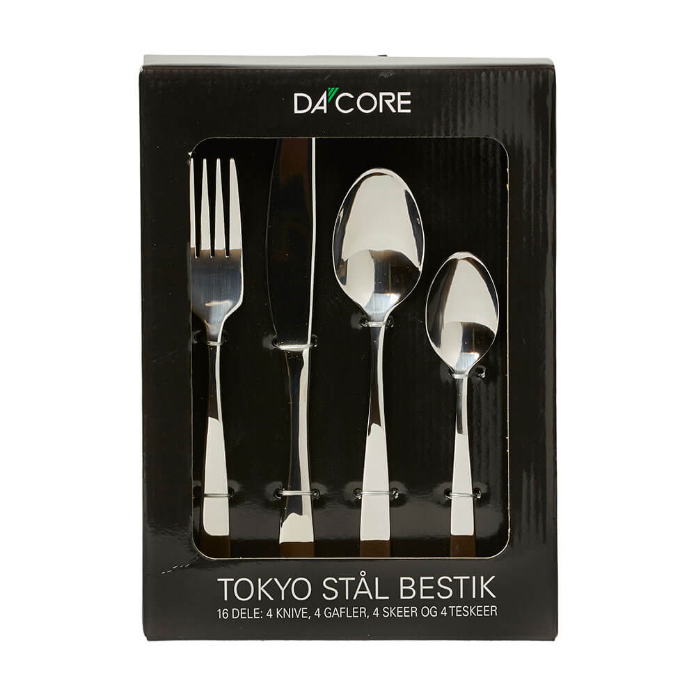 Dacore - Tokyo bestick av stål - 16 delar