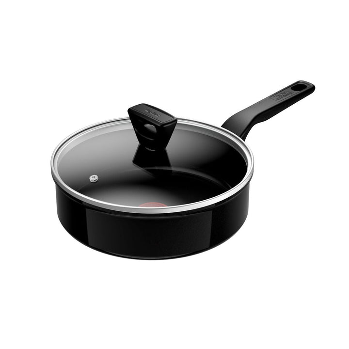 Tefal - Renew Black stekpanna - Keramisk 24 cm med lock