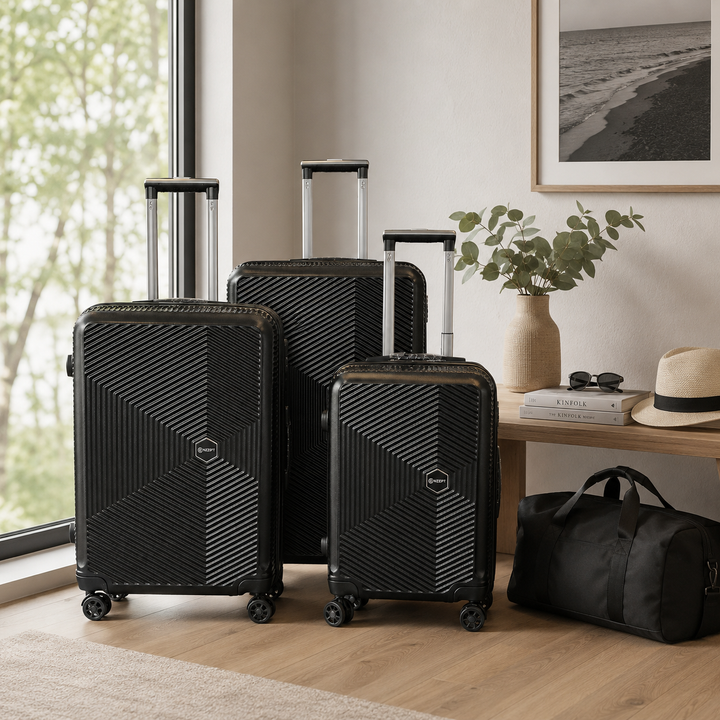 Conzept - Flightcase set svart ABS 3 delar 20"+24"+28"