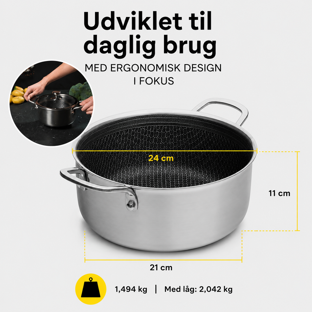 Miso - Hybrid grytset 1,6, 3 & 5 L Inkl. lock