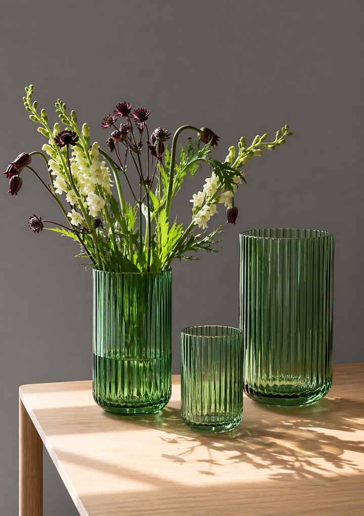 Lyngby - Vas 15 cm - Grönt glas