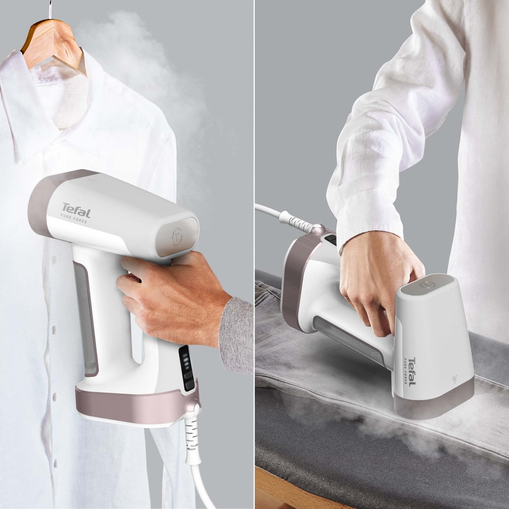 Tefal tøjdamper Pure Force 2-i-1 White & Pink