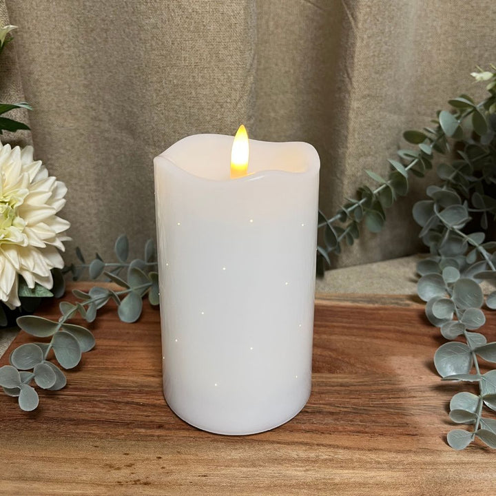 LED-blocklampa - Twinkle plast vit - liten