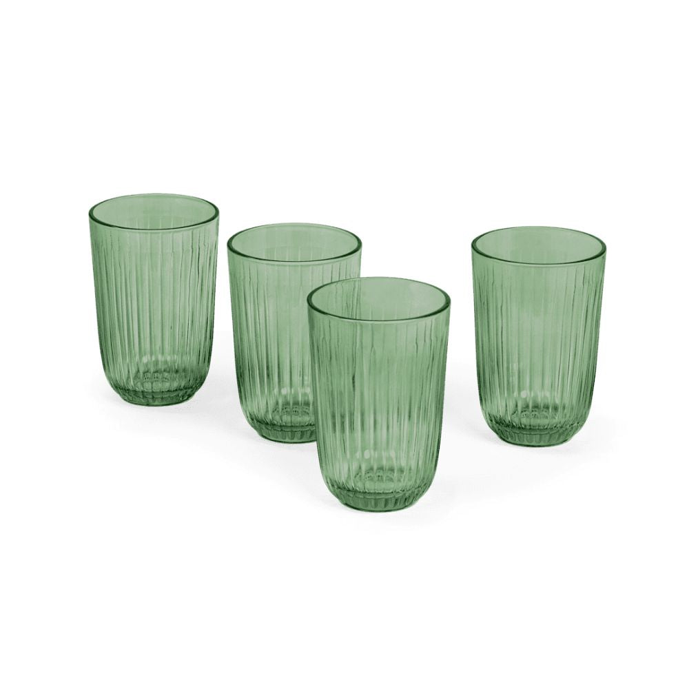 Kähler Hammershøi - Vattenglas 37 cl grön 4 st.