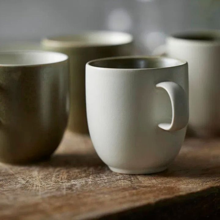 Studio Round - Mugg North 33 cl Matt vit/Matt mossa