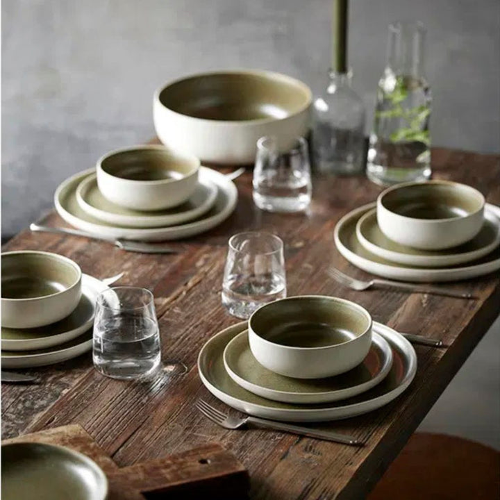 Studio Round - Mattallrik North 27 cm Matt vit/Matt mossa