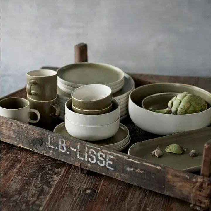 Studio Round - Skål North 11 cm Matt mossa/Matt vit