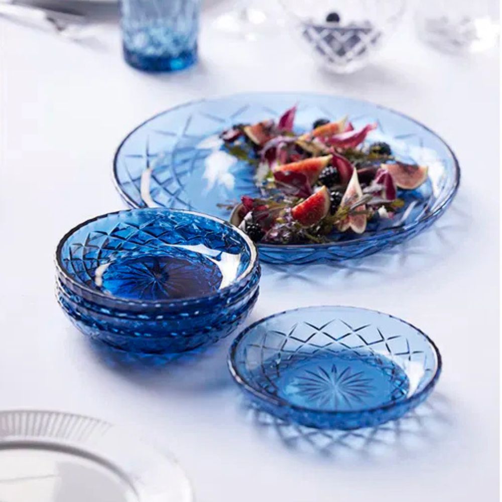 Lyngby Glas - Sorrento Skål Dia 16 cm 4 st. Blå