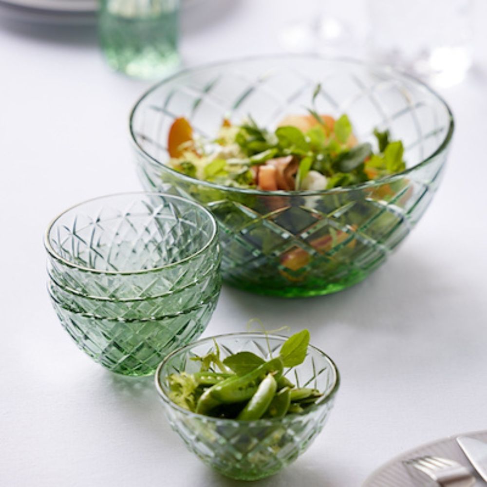 Lyngby Glas - Sorrento Salladsskål Dia 24 cm Grön