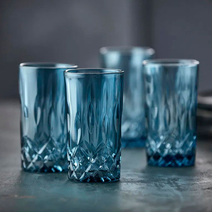 Lyngby Glas - Sorrento Highball 38 cl 4 st. Blå