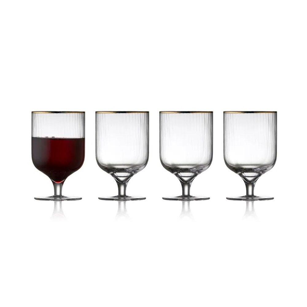 Lyngby glas - Palermo Vinglas Gold 30 cl 4 stk