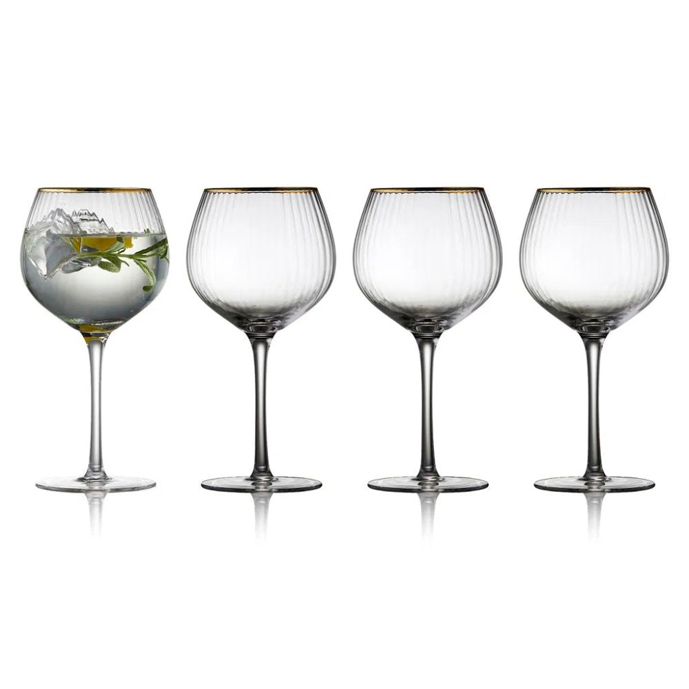 Lyngby glas - Palermo Gin &amp; tonic glas Guld 65 cl 4 st
