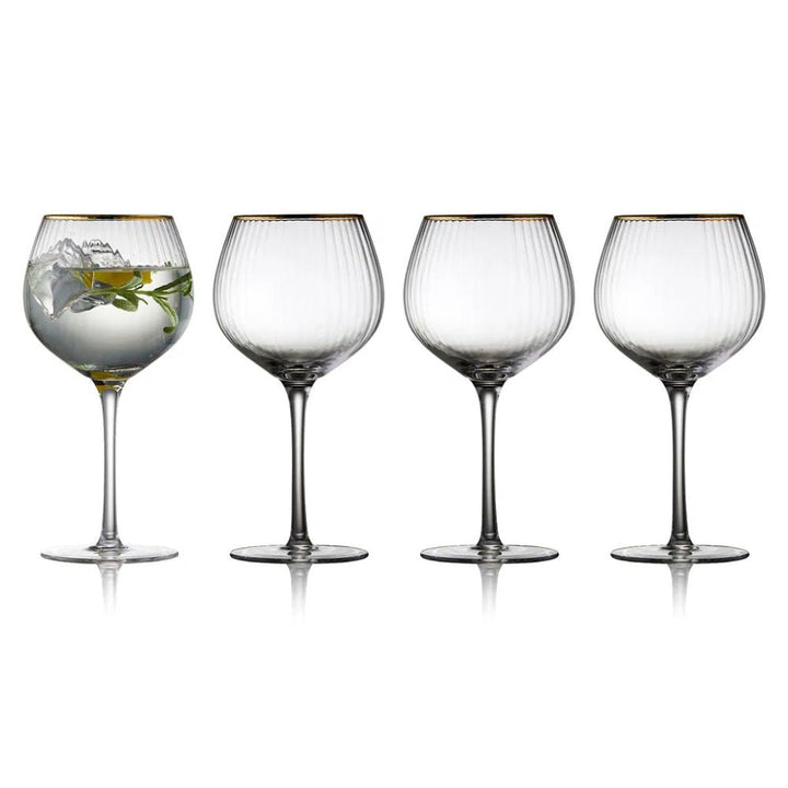Lyngby glas - Palermo Gin &amp; tonic glas Guld 65 cl 4 st