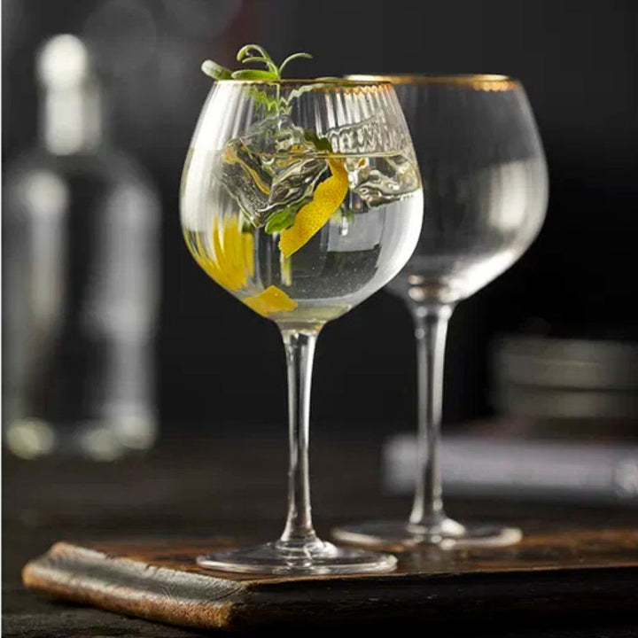 Lyngby glas - Palermo Gin &amp; tonic glas Guld 65 cl 4 st