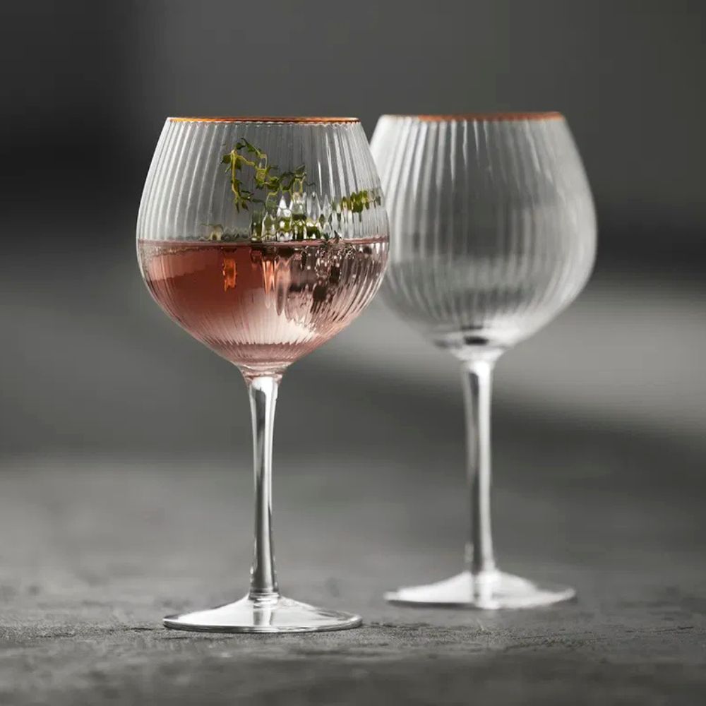 Lyngby glas - Palermo Gin &amp; tonic glas Guld 65 cl 4 st