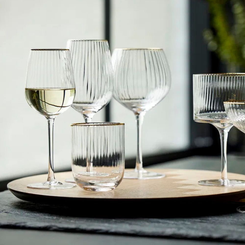 Lyngby glas - Palermo Gin &amp; tonic glas Guld 65 cl 4 st