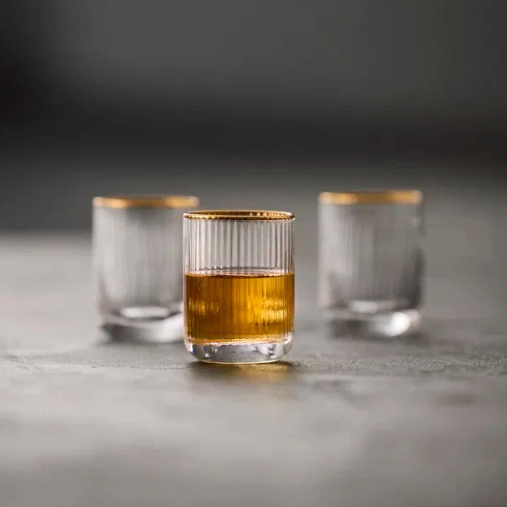 Lyngby glas - Palermo Shotglas Guld 6 cl. 6 st.